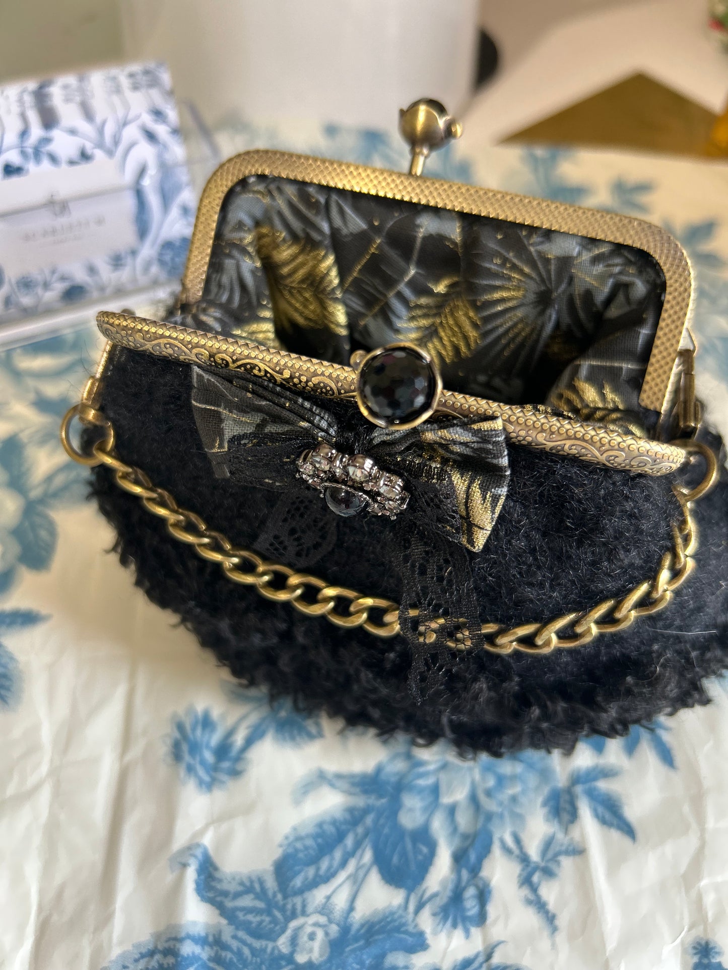 Midnight bloom coin purse